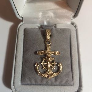 Solid 14K gold Sailor’s Crucifix Pendant